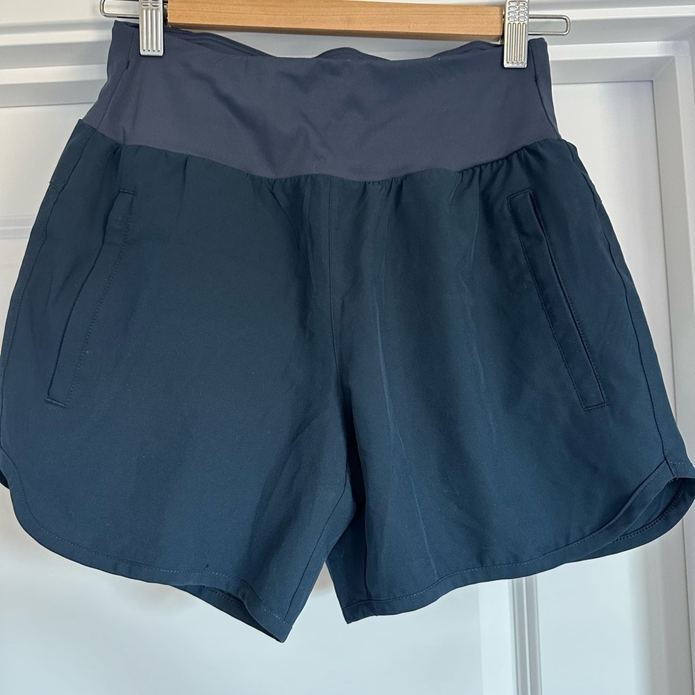 Women's navy blue workout shorts